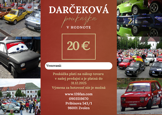 Darčeková poukážka 20 eur